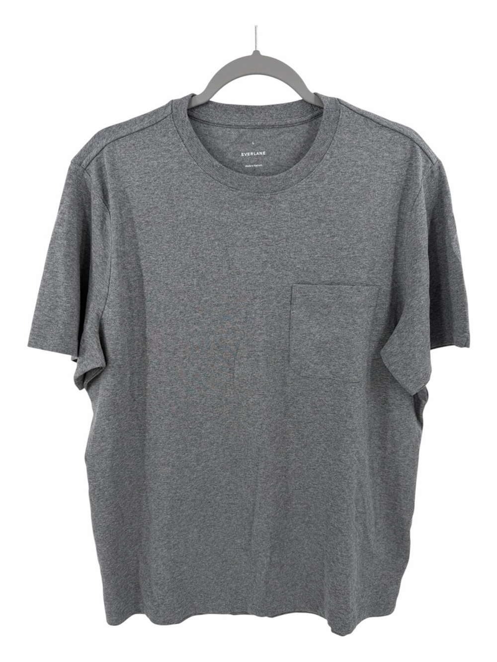 Everlane 100% Organic Cotton Pocket Tee in heather gray Size L NWOT - Picture 1 of 5